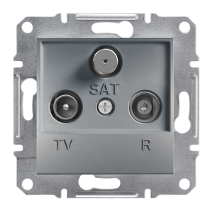Розетка TV-R-SAT оконечная (1 dB) сталь ASFORA Schneider Electric
